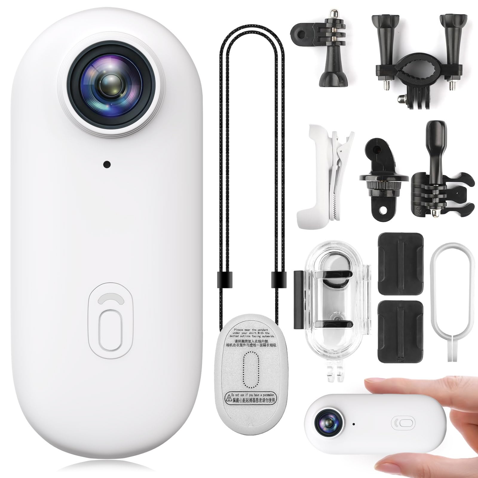 Caméra de sport 1080p HD portable mains libres POV avec boîtier étanche et support magnétique mains libres Mini caméras corporelles pour vlogging moto, cyclisme, voyage, pêche, promenade d'animaux