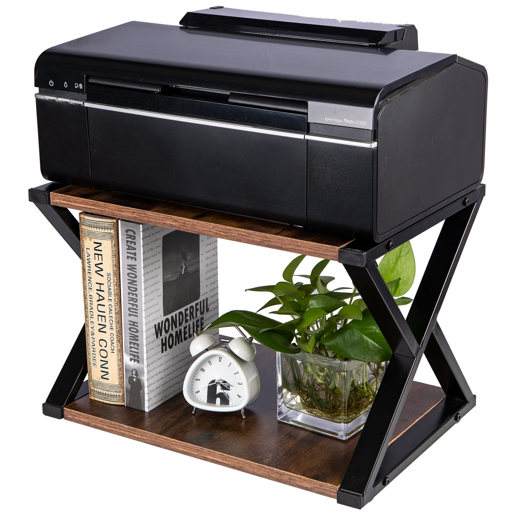 Small Printer Table for Small Spaces Under Desk Printer Stand for