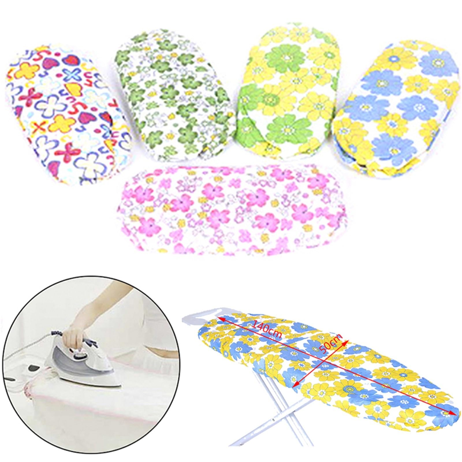 Ironing Board Cover 140*50cm Fabric Ironing Board Cover Protective Press Iron Folding For Cloth Guard Protect Delicate Garment Random Color
