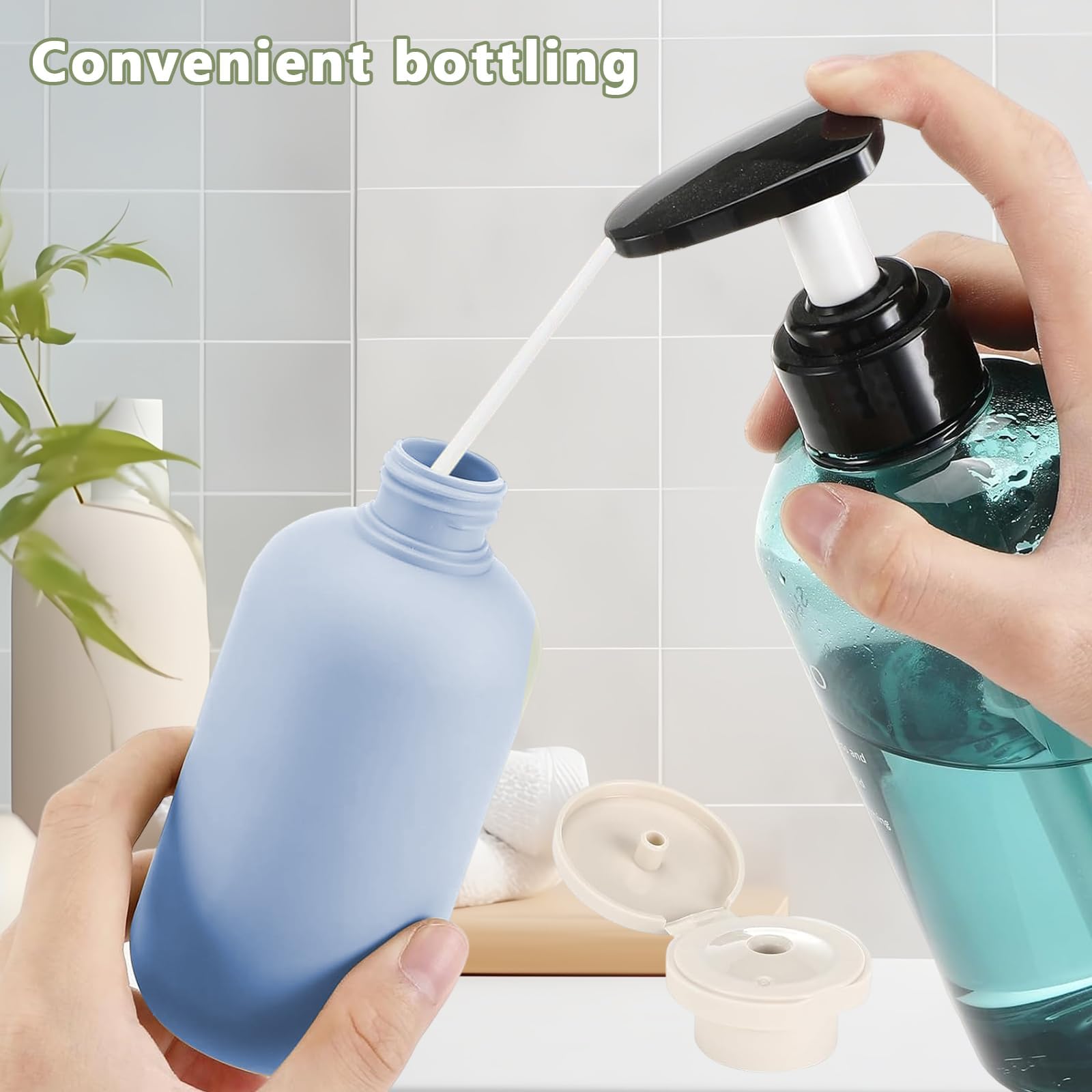 Flaconi da Viaggio set da Riutilizzabili 3 Pezzi Facile da Perdere 350ml Facile da Riempire Boccette per Liquidi Shampoo Gel Doccia Lozione