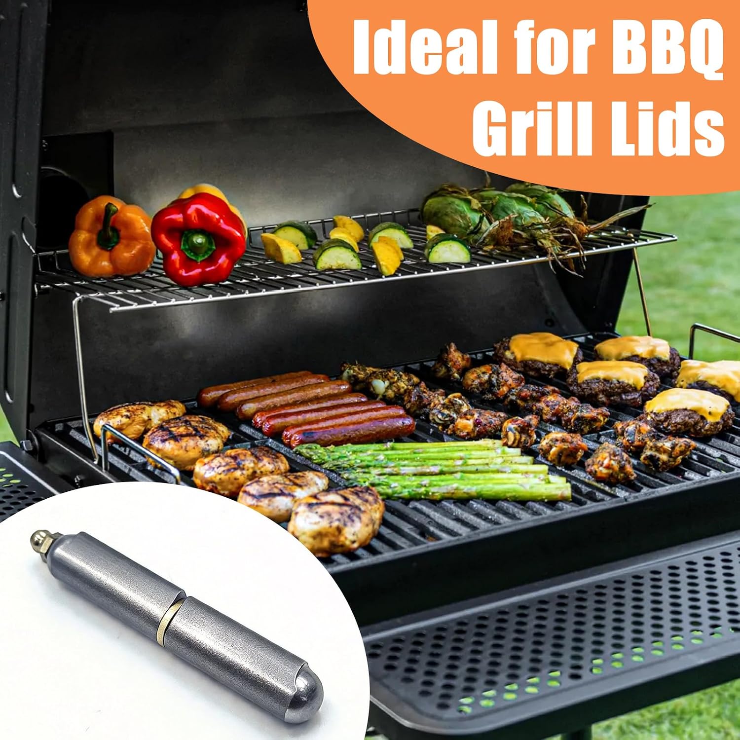 10 Pcs BBQ Smoker Bullet Weld on Bullet Hinge Carbon Steel Weldable Barrel Hinges Heavy Duty for Detachable Metal Swing Door Gate Driveway Trailer Ramp 3''/4''