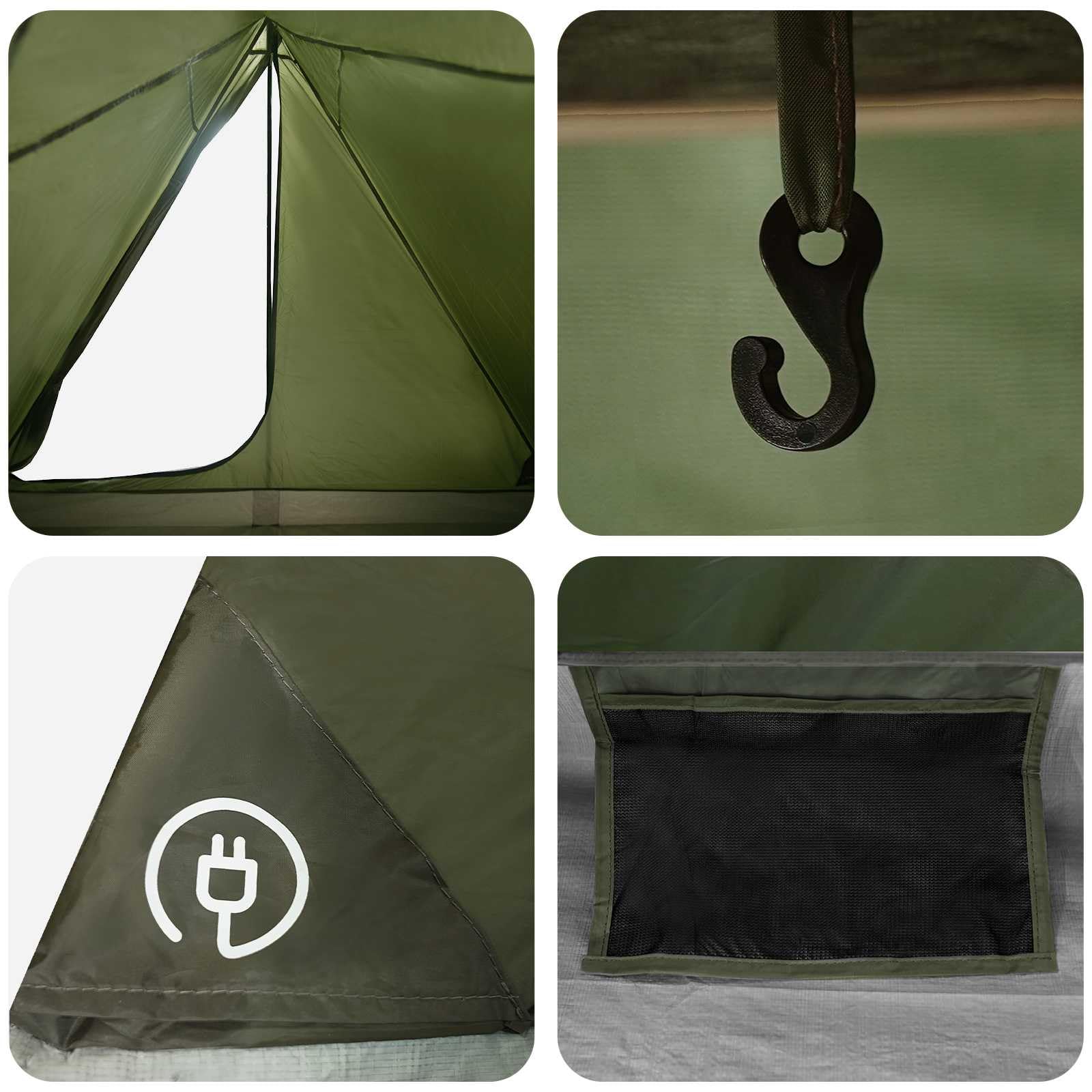 Outdoor-Zelt für 4 Personen, Blau