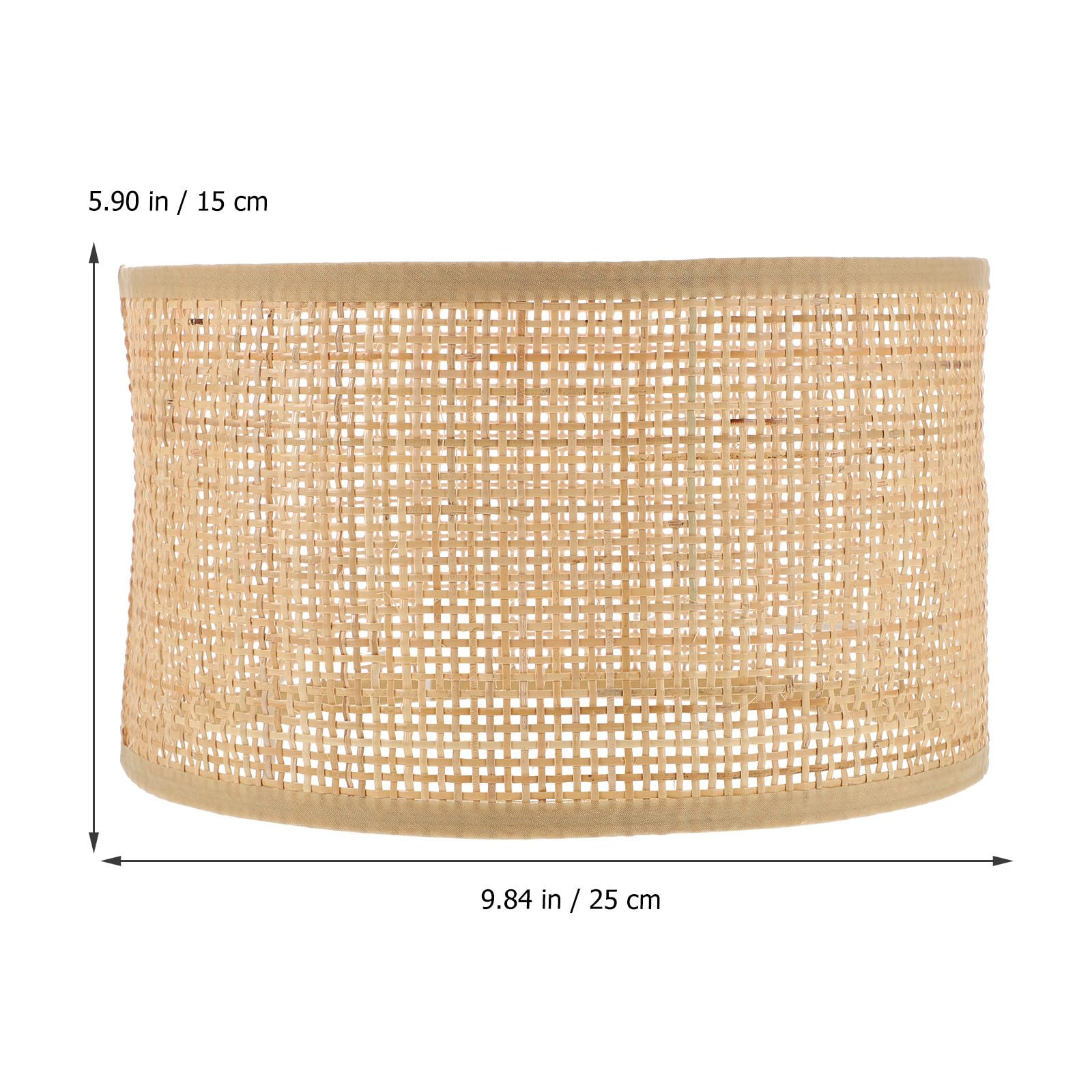 Gadpiparty Paralume in Rattan Intrecciato a Mano per Lampade Sospensione, Elegante e Rustico, Facile da Usare, per Decorazione Casa Khaki