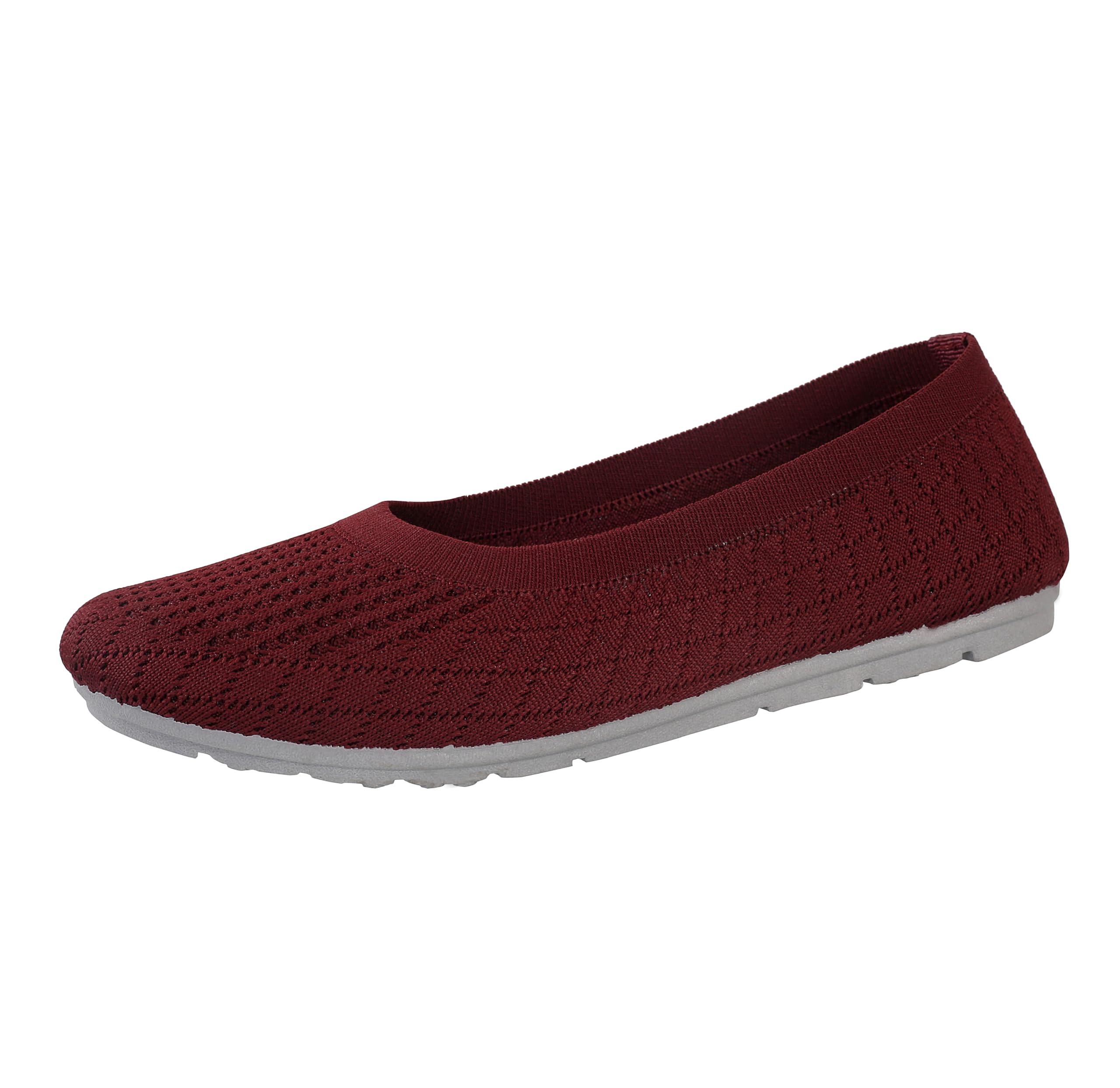 Pluxh Womens Maroon Breathable Knitted Bellies Shoes 6 UK (B0DGD9DM68) Amazon Price History, Amazon Price Tracker