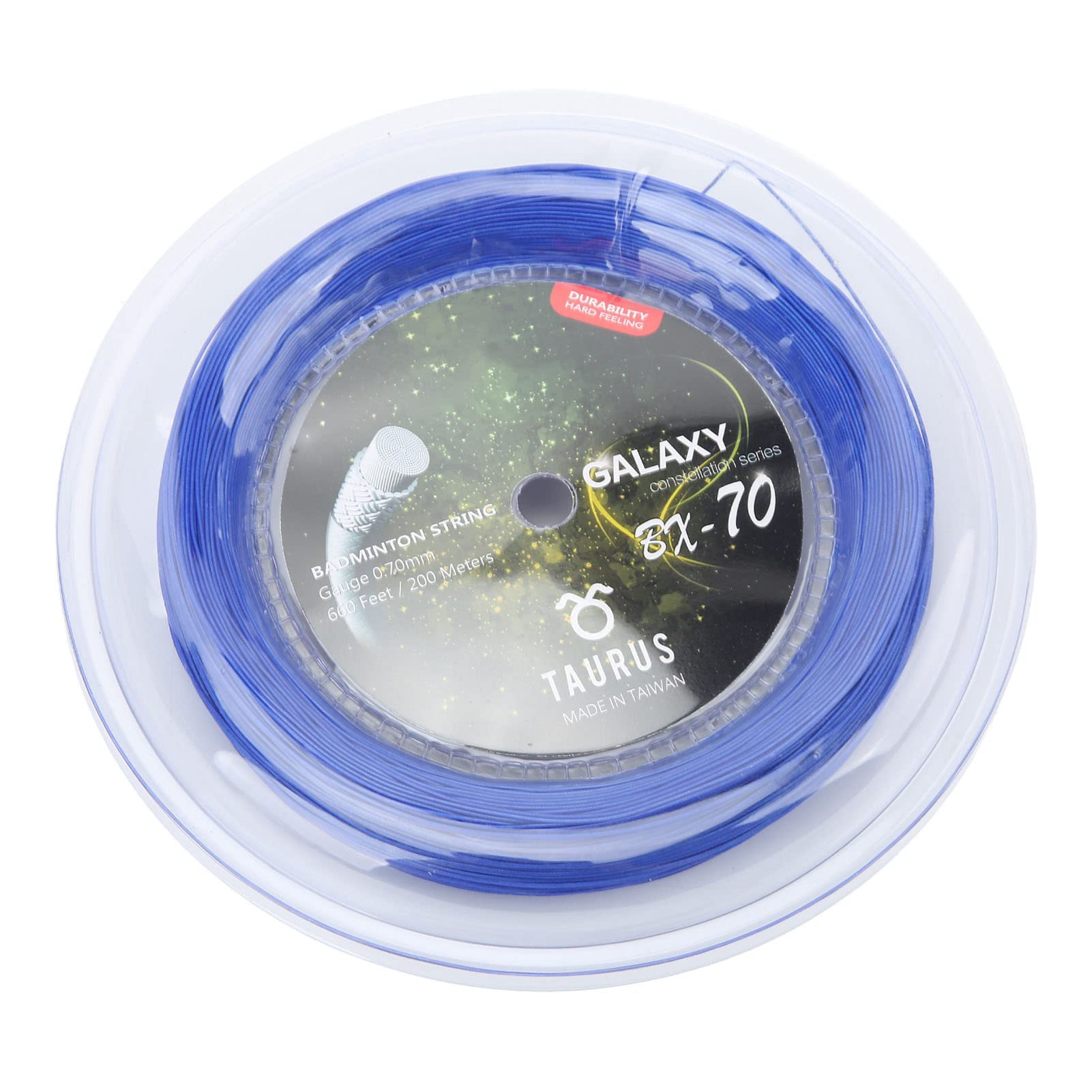 Buachois Corda per Racchetta da Badminton, Corda da Badminton Elastica Alta 200 M Linea da Badminton per Durata 0,7 Mm per Racchette da Badminton Volani