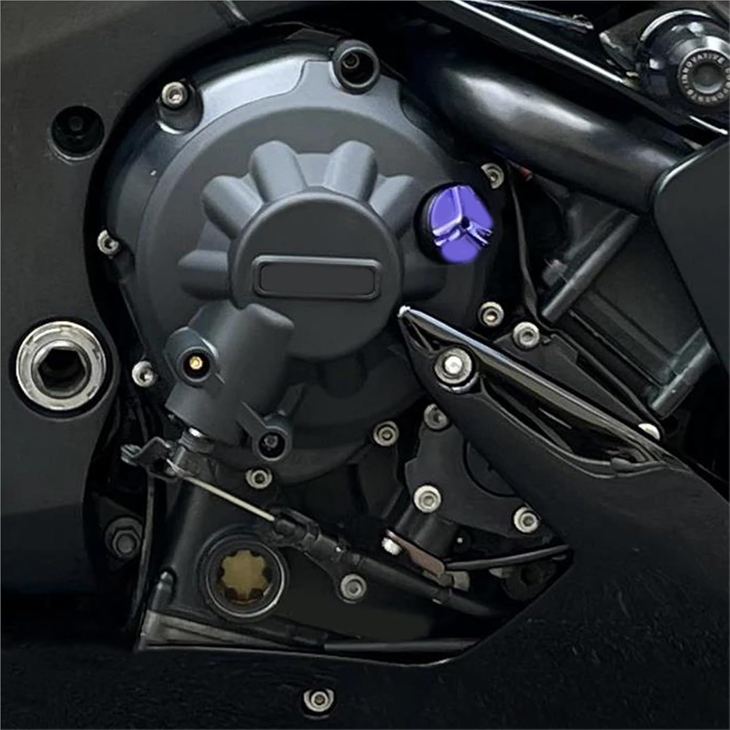 オートバイ用カーボンファイバープリントエンジン保護カバー に適合するYZF R1 2007-2008用