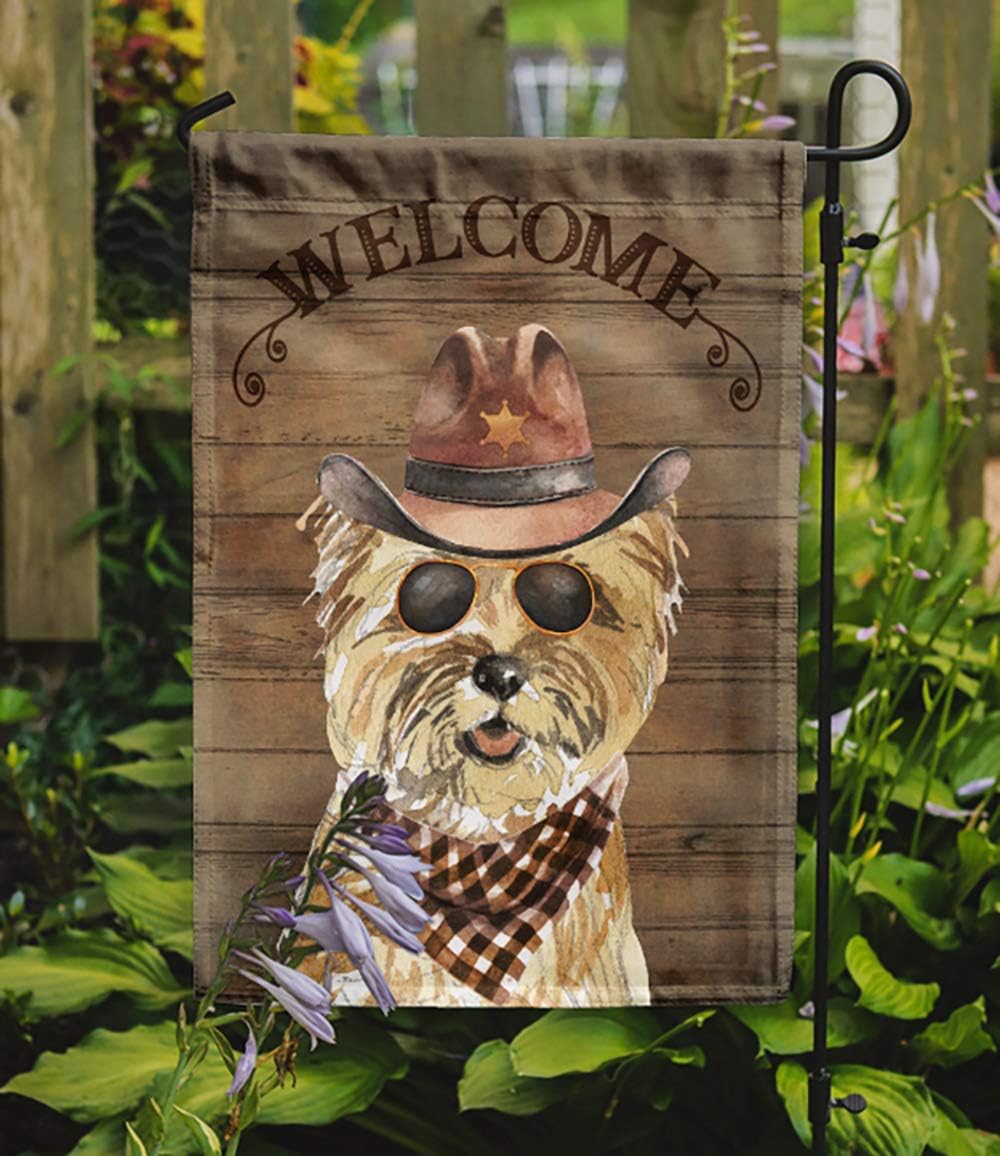 Caroline's Treasures CK6299GF Cairn Terrier Country Dog Garden Flag Mailbox Flag Decorative Yard Flag Banner Outside Patio Artwork Yard Flower Beds, Garden Size, Multicolor