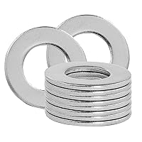 Vista 18 de Arandelas planas de acero inoxidable de 1" - Diámetro exterior de 2", arandelas de acero inoxidable 304 (18-8), arandelas de metal para tornillos