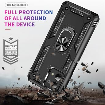 Yiakeng for Moto G Stylus 5G 2023 Case, Motorola G Stylus 5G 2023 Case with HD Screen Protector, Military Grade Protective Cases with Ring for Moto G Stylus 5G 2023 (Black)