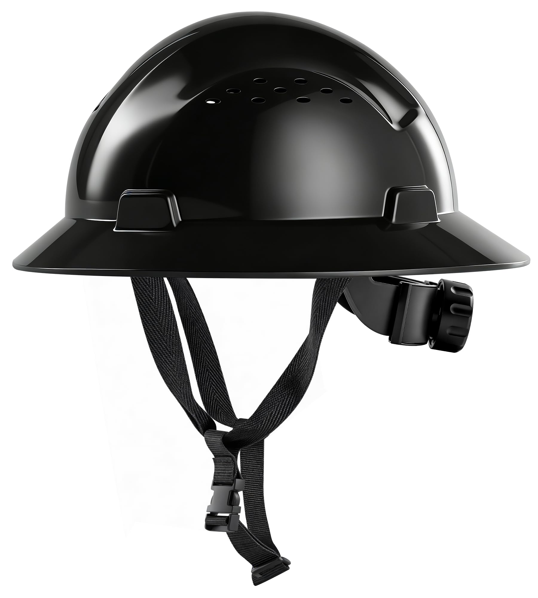 AnTools Black Full Brim Hard Hat, OSHA Approved Construction