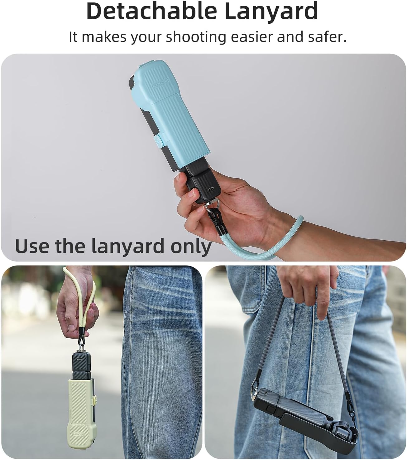 Pocket 3 Crossbody & Wrist Strap for 360 X4/5 Lanyard Shoulder Strap Upgraded Accessory Vlogging - Image 7