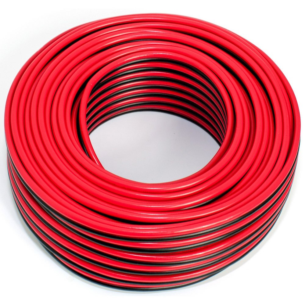 SeKi Speaker Cable 2 x 2.50 mm² - 25 m - Red/Black - CCA - Audio Cable - Speaker Cable