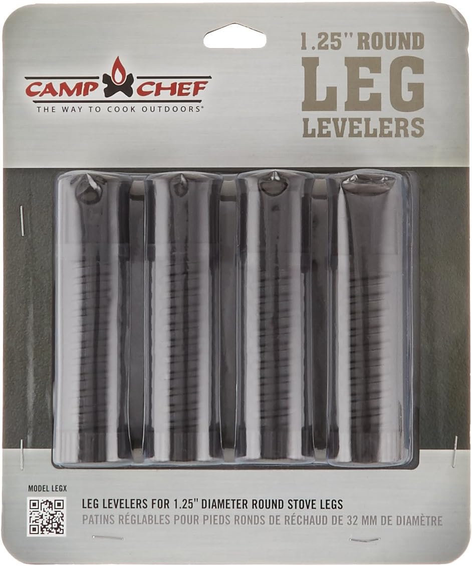 Camp Chef Leg Levelers Fits Most Stoves and Camp Tables, (4-Pack), Black