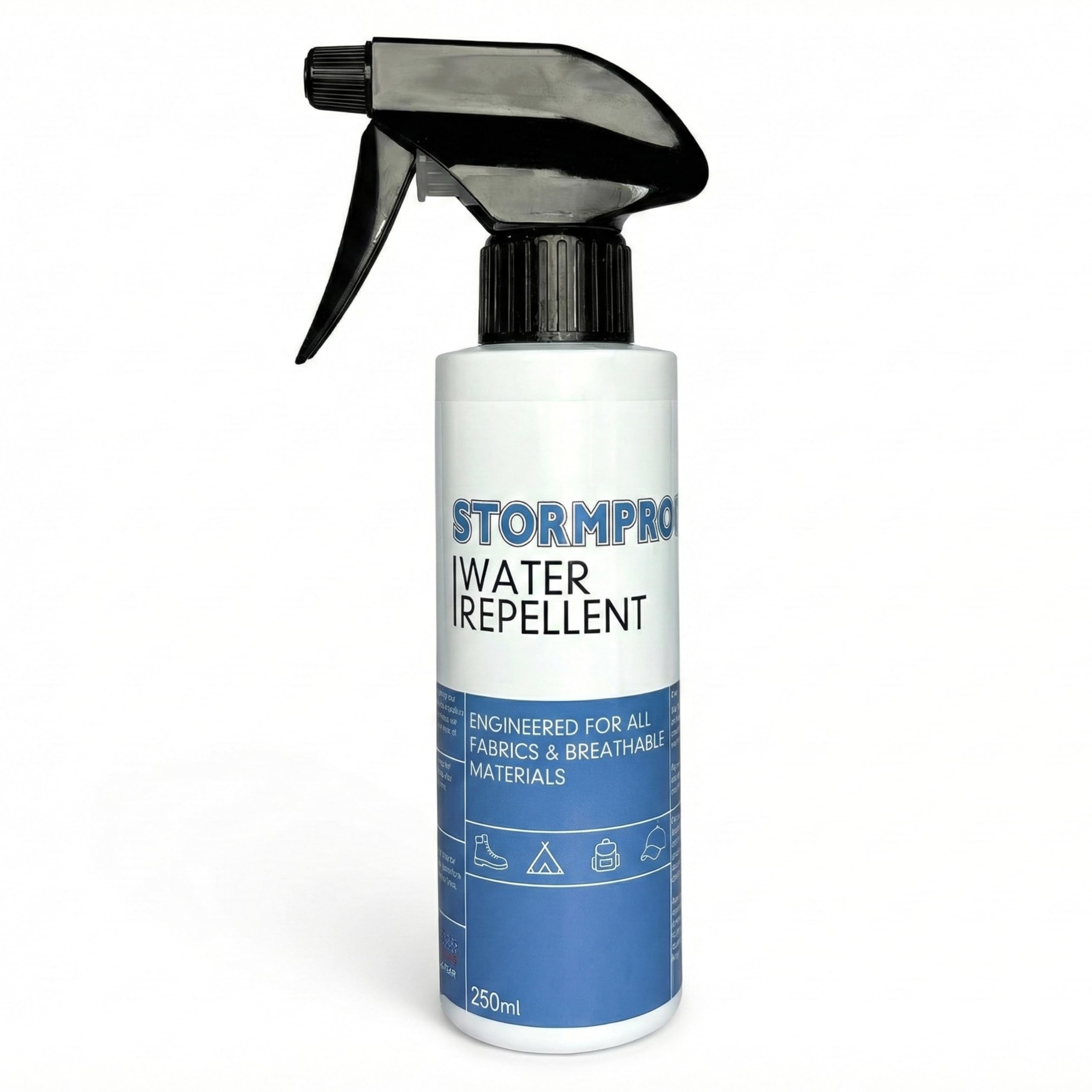 Stormproof Water Rain Repellent, Durable and Eco-Friendly - 250ml for Waterproofing Shoes, Tents, Outdoor Gear, Hats and More