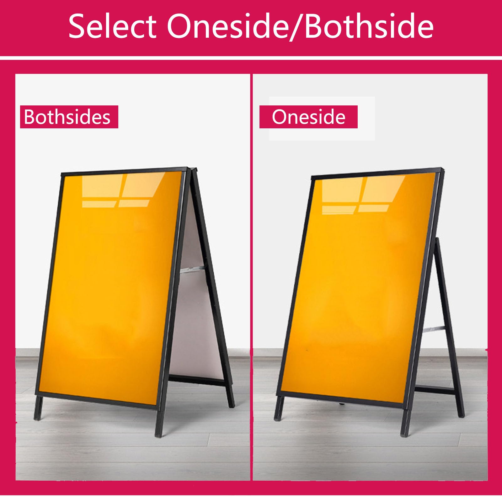 Soporte para Carteles, Soporte para Carteles, Soportes de exhibición para Carteles, Soporte Ajustable para Carteles, Soporte para Carteles, señales de pavimento 60 * 90cm Doble Cara