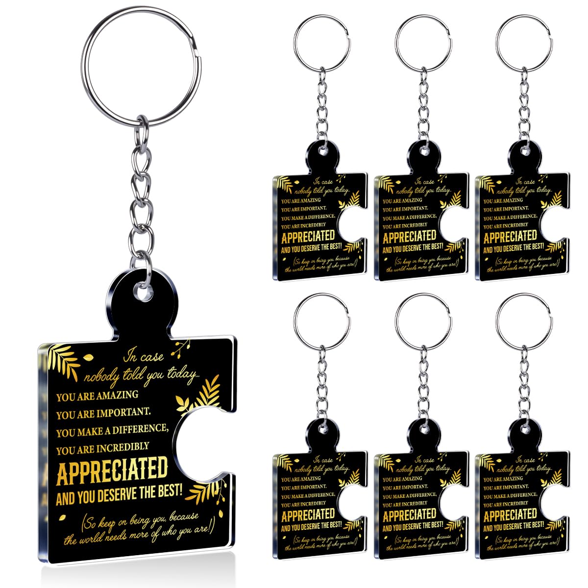 Team Appreciation Gifts Bulk Thank You Keychains for Coworkers