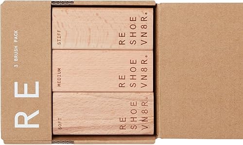 Miniatura 2 de Reshoevn8r Juego de cepillos de limpieza de zapatos, paquete de 3 cepillos, cerdas suaves, medianas, para todo uso y cepillo de cerdas duras,