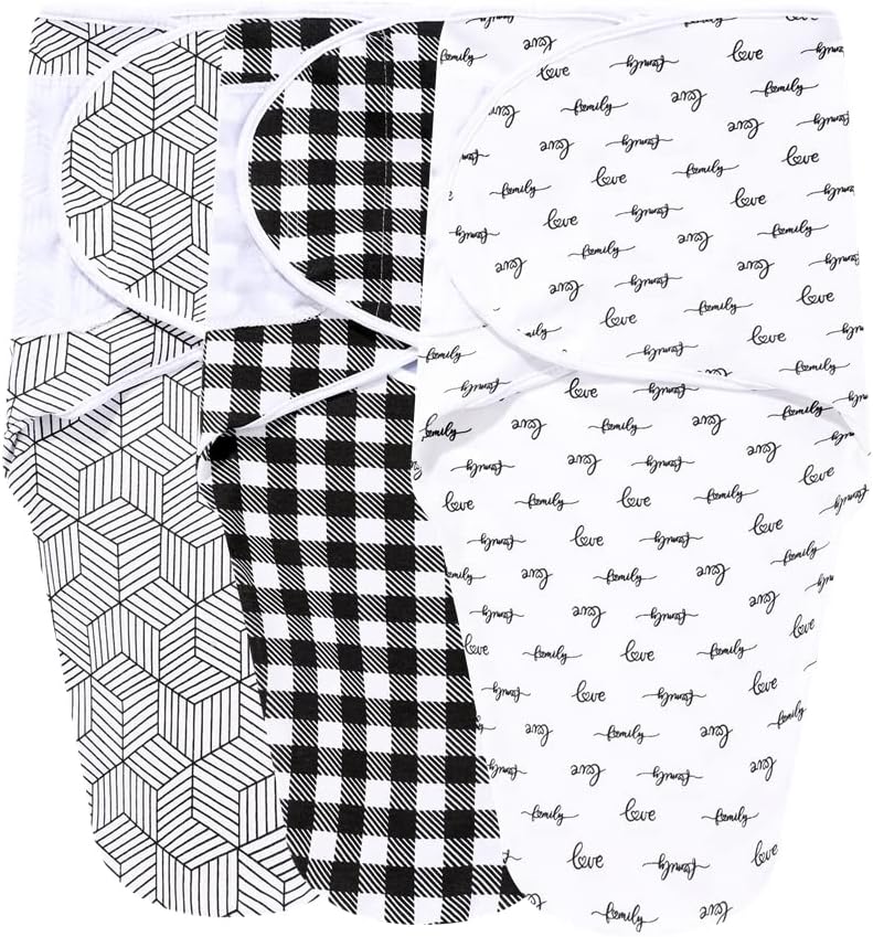 Soft and Adjustable Baby Swaddle Wrap Pack of 3 Perfect