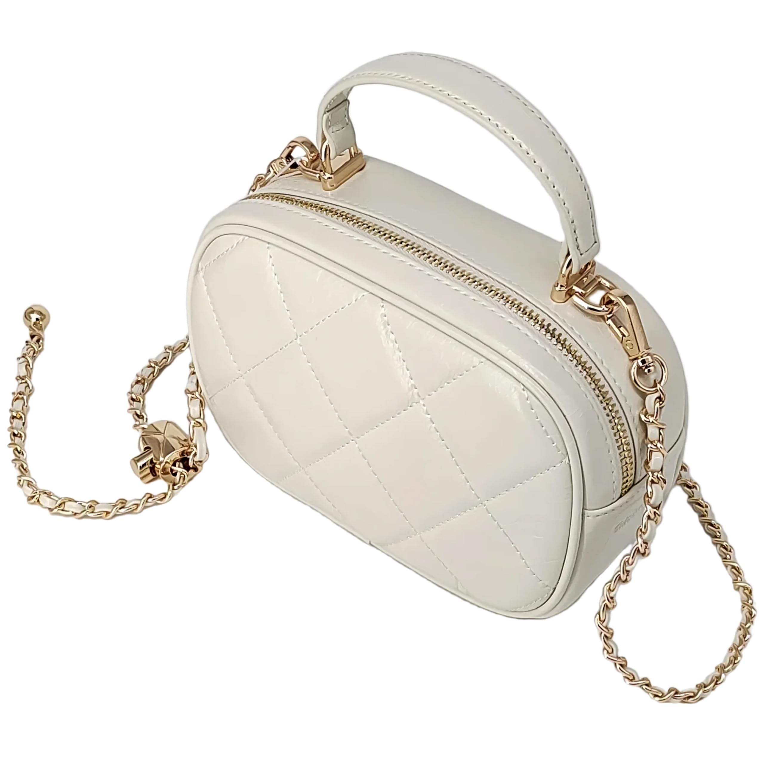 Small Genuine Leather Crossbody Bag with adjustable chain. Ideal for weddings, anniversaries & more. Perfect wife gift.