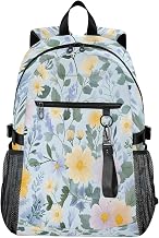 ALAZA Flower Pattern Backpack Travel Laptop Backpack Purse for Women Men Teens Girls School Bag College Bookbag Water Resistant Casual Daypack