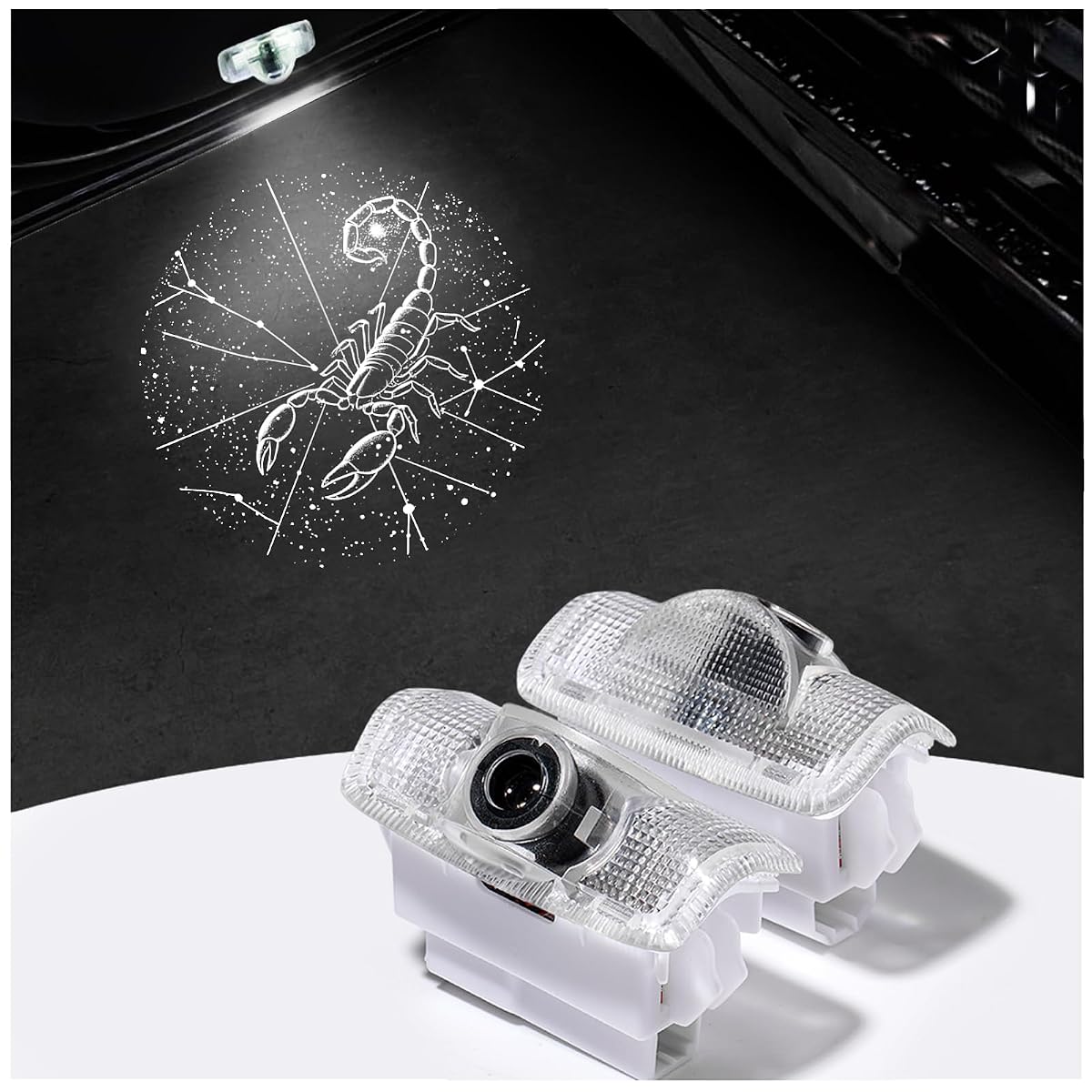 Never Fade HD Car Door Lights Zodiac Logo