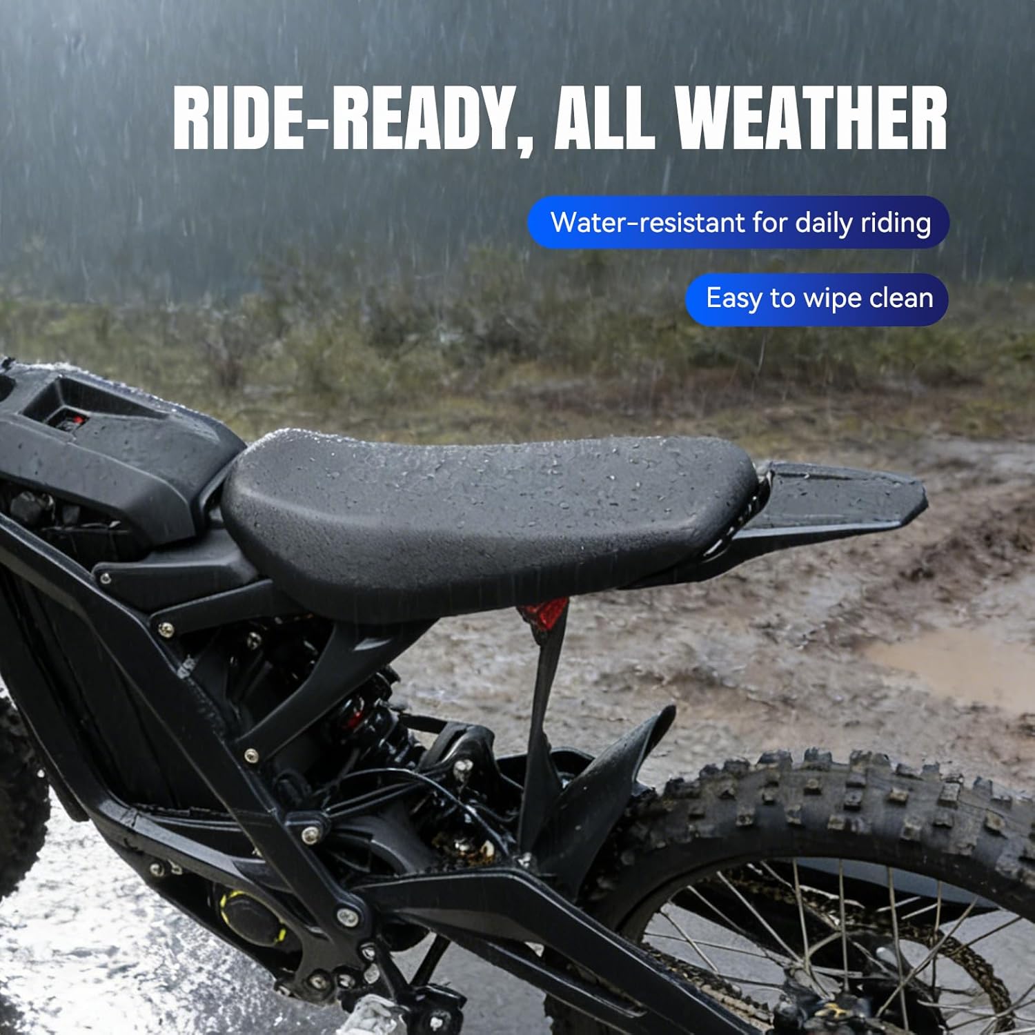 LKV Surron Seat Replacement for Sur Ron Light Bee S/X, Upgraded Thick & Wide Comfort Surron Seat, High-Density Foam Waterproof Dirt Bike Seat, Bolt-On Design