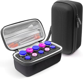 Krypthos 10 Slots Insulin Vial Protector Case, Insulin Vial Organizer Bag for Diabetics Standard 1ml 3ml 5ml and 10ml Vials, Insulin Carrying Case Fridge Holder Storage Holder, No Ice Pack