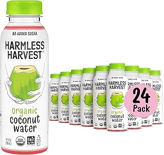 Harmless Harvest Organic Coconut Water 10 Fl Oz, 24 Pack – Natural Elect...
