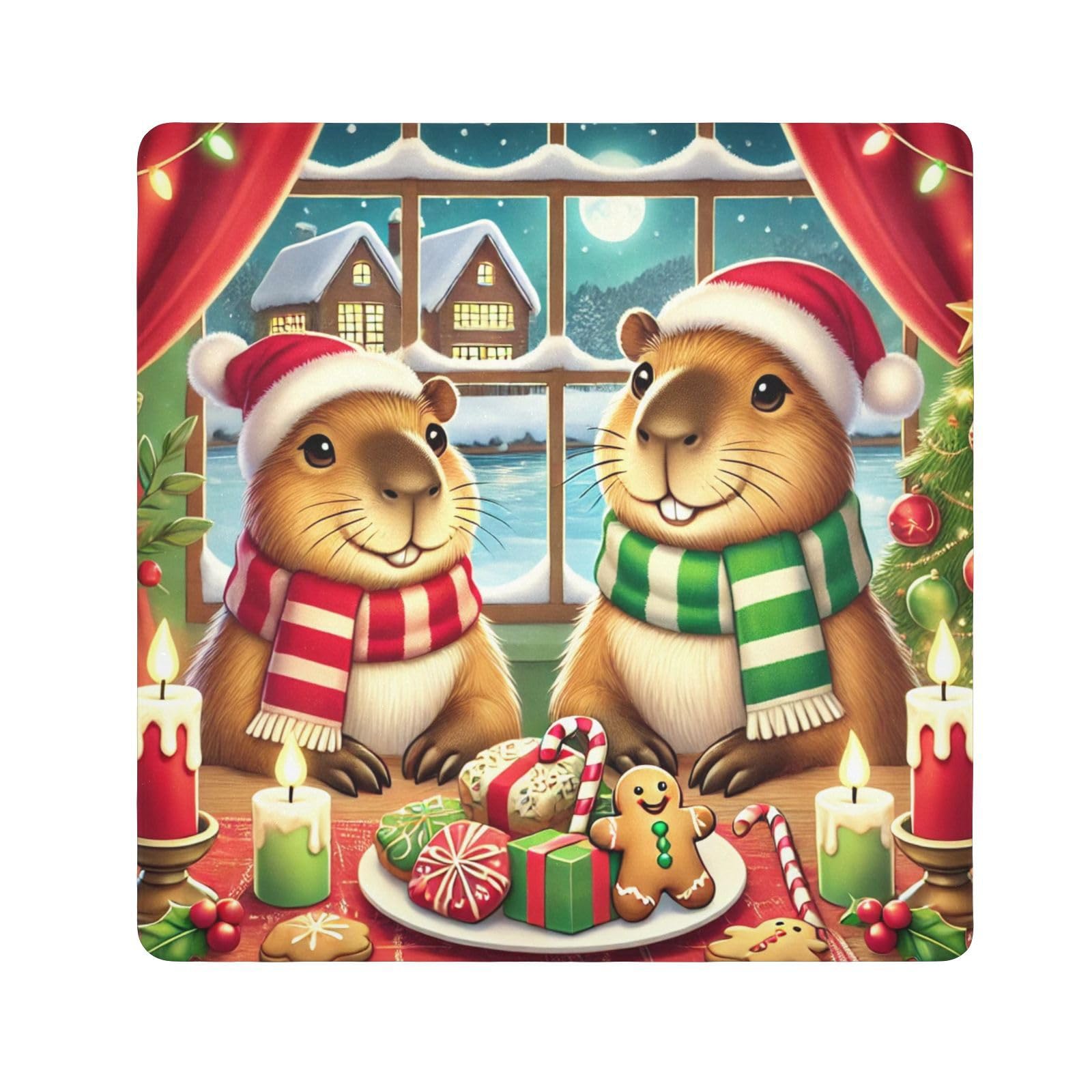 Capybara Christmas Night Protective Wrap 13.8