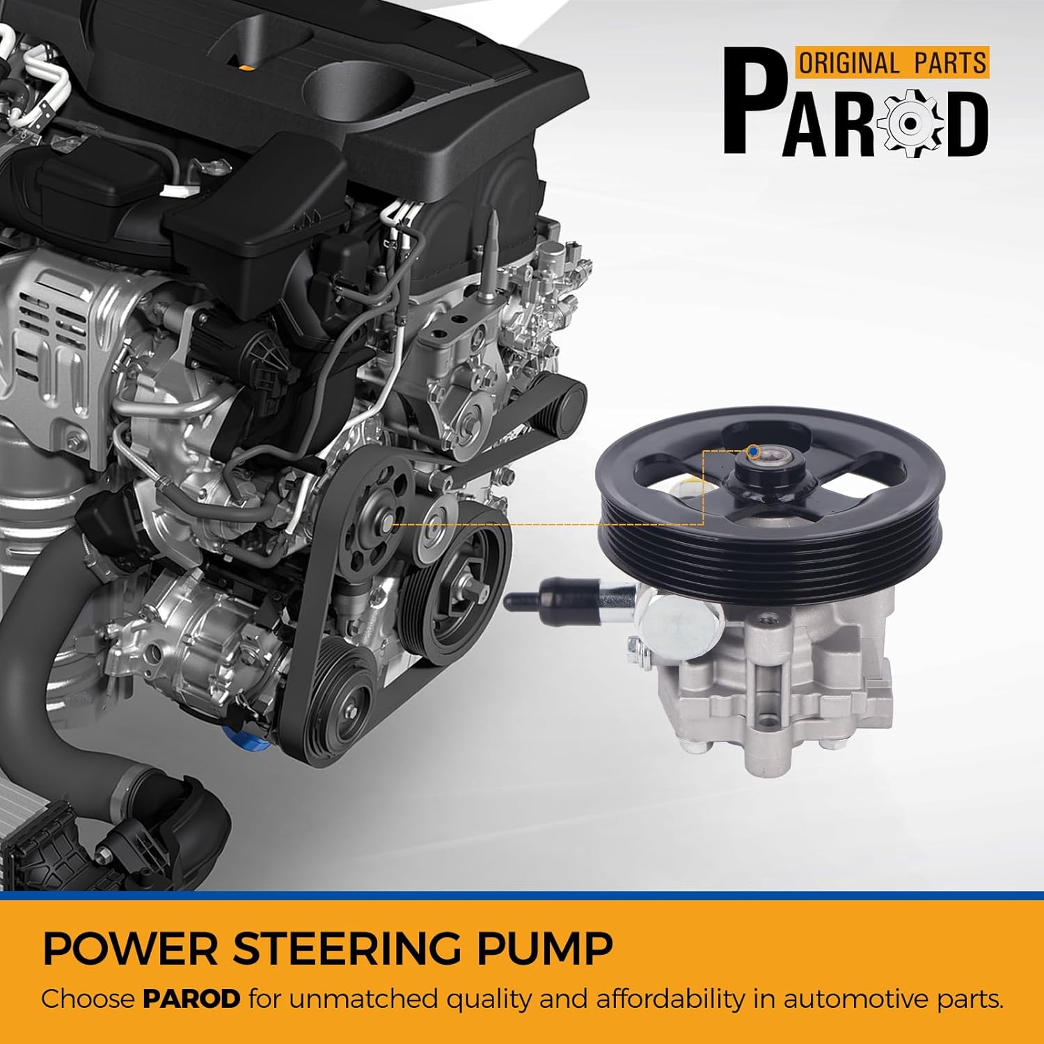 PAROD 202402 Power Steering Pump Fit for 2011-2014 Chrysler 200, 2007-2010 Cirrus/Sebring, 2008-2014 Dodge Avenger, 2009-2020 Journey