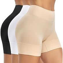 BESTENA 3 Pack Slip Shorts for Under Dress Anti Chafing Shorts Boyshorts Panties for Women