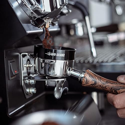 Miniatura 8 de MHW-3BOMBER 2.283 in embudo dosificador de café magnético Espresso Anillo de dosificación Herramientas de barista unidas a 58MM Portafilter (negro)