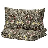 Vintage Garden Floral Queen Duvet Cover Set - 1 Botanical Duvet Cover & 2 Pillowcases - Soft Breathable Floral Duvet Cover Set for All Season