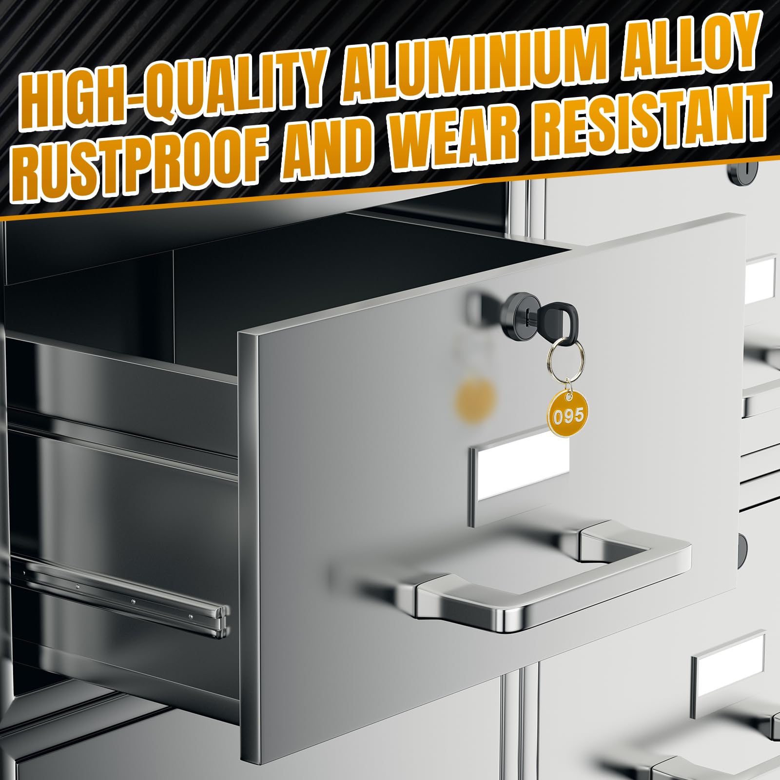 Tandefio 1–100 nummerierte Schlüsselanhänger, rund, Aluminiumlegierung, Metall, Nummernschilder, Markierung, Gepäcketiketten mit Ringen für Schlafsaal, Schlüsselanhänger, Box, Schrank, Schließfächer