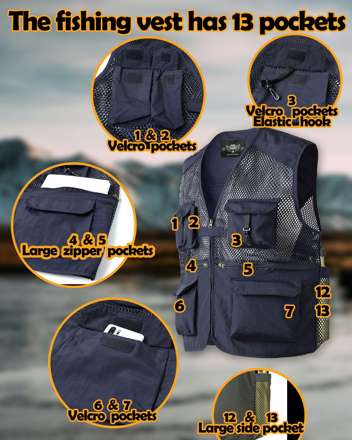Gilet da Lavoro Uomo Gilet da Pesca Multi-Tasca Estivo Maglia Giubbotto Senza Maniche Leggero Traspirante Giacca per Estate All'aperto Fotografia Campeggio Escursionismo