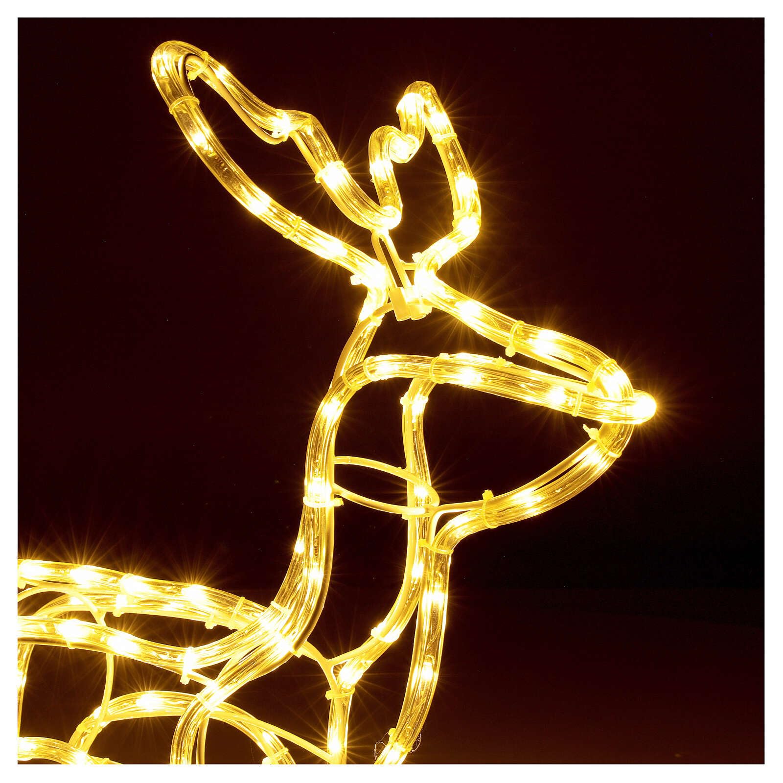 Holyart Leuchtfiguren: Leuchtendes Rentier mit 120 warmweißen LEDs für den Außenbereich, 55 cm