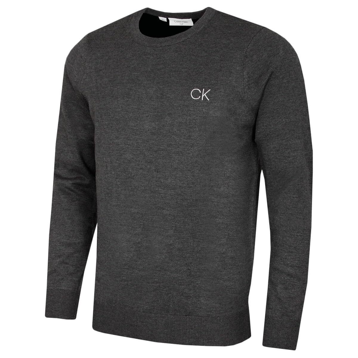 Calvin Klein Men's Charcoal Golf Round Neck Tour Sweater - Xxl