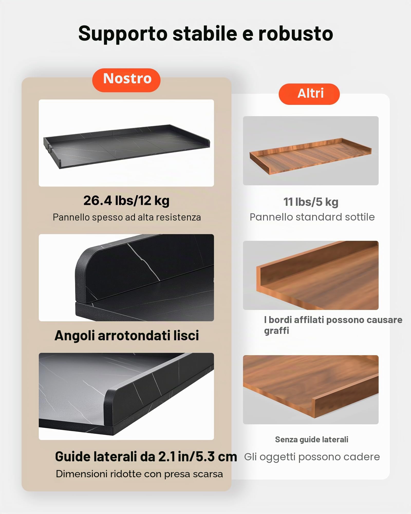 VEVOR Piano di Lavoro per Lavatrice e Asciugatrice 137x69,9 cm, Piano d'Appoggio per Lavatrice con Bordi Rialzati e Ganci, Struttura in Legno per Zona Lavanderia, Ampia Superficie, Effetto Marmo Nero