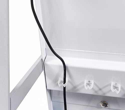 Miniatura 6 de Luxor LOTM32 Carrito de carga abierto de 32 dispositivos, estación de almacenamiento para tableta/Chromebook de dos estantes, regletas de