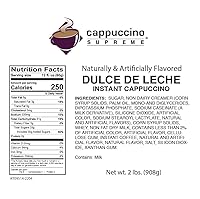 Vista 2 de Cappuccino Supreme Bolsa de 2 lb Dulce de Leche Instant Cappuccino Mix