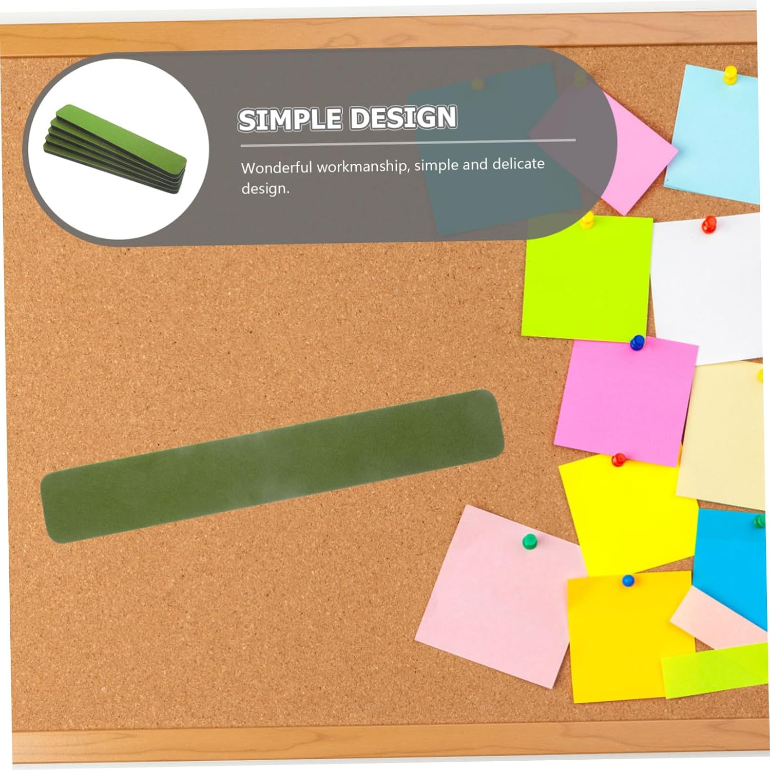 5pcs Felt Strip Bulletin Bar Strip for Notes Memo Bulletin Board Self-Adhesive