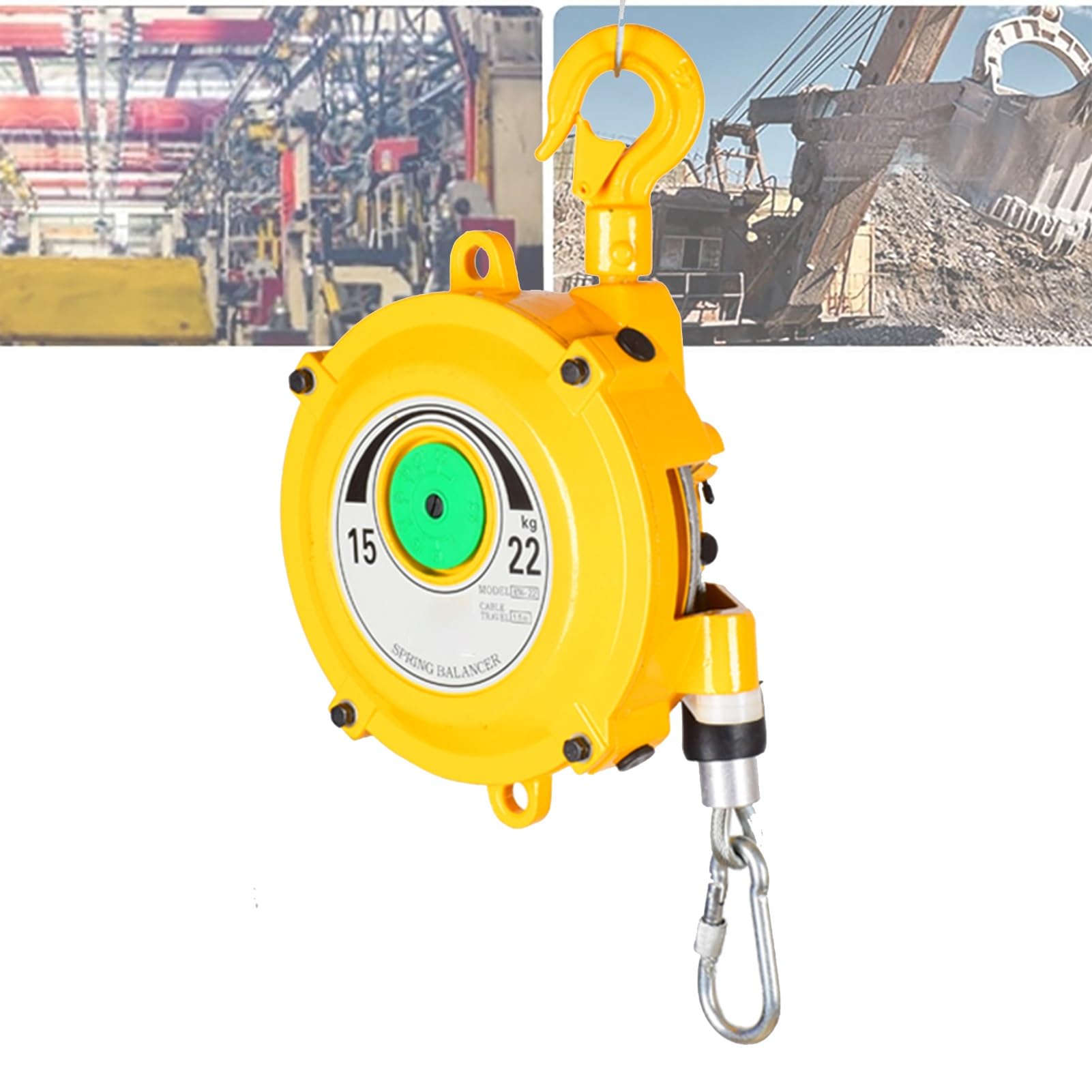WEKONUMEX Retractable Spring Balancer, Spring Balancer 1.5m Retractable Self-Locking Multiple Weight Capacities(15-22kg)