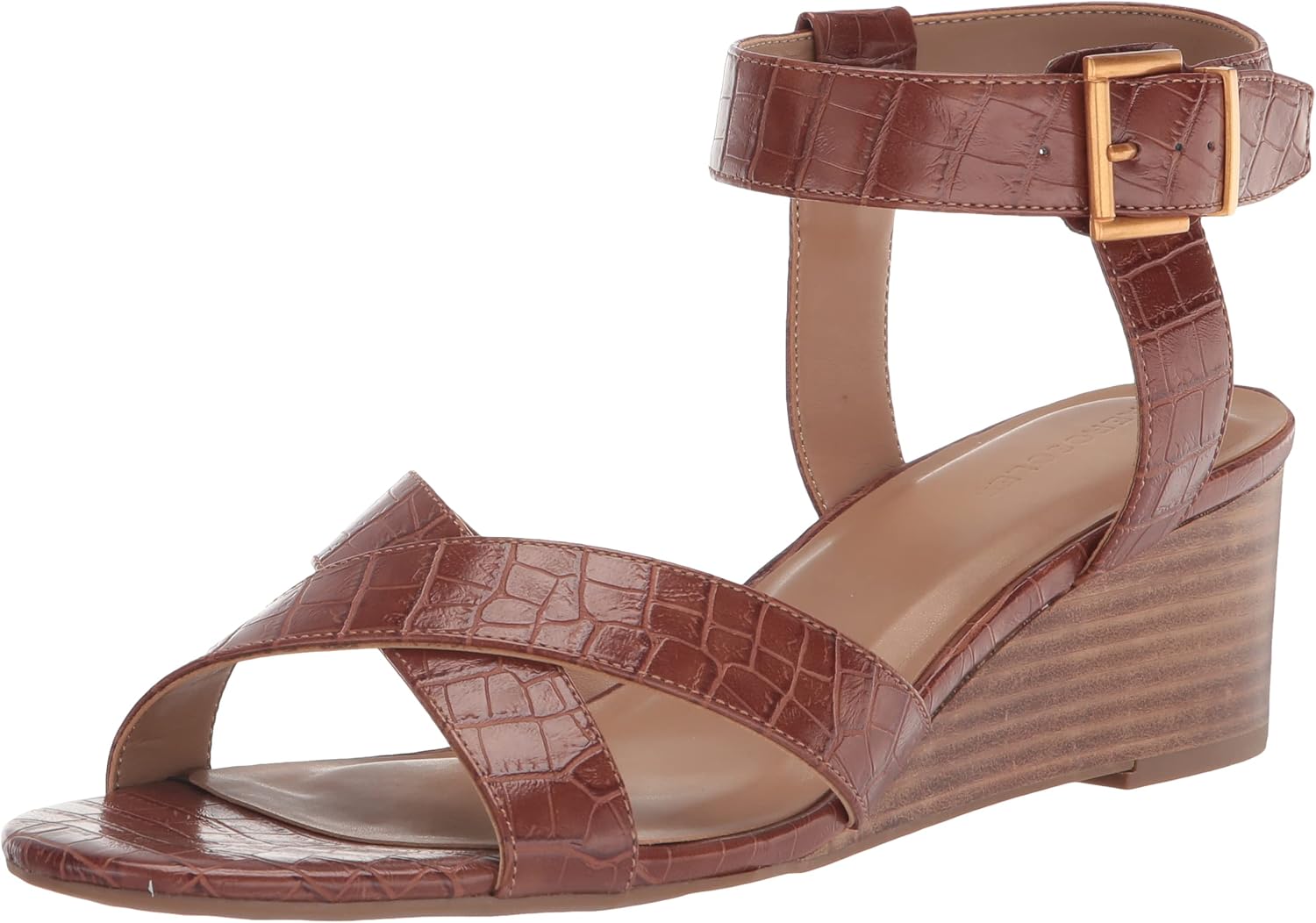 Aerosoles Women's Warner Wedge Sandal, TAN, 6