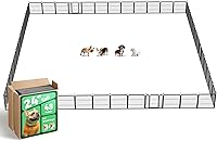 Vista 52 de FXW Rollick Unleashed corralito para perros en interiores, patio, campamento de casas rodantes, 40 pulgadas, 8 paneles para perros medianos y Blanco