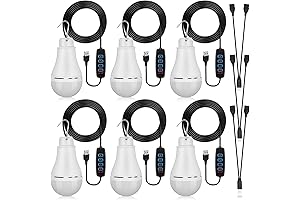 6 Pieces Dimmable USB Light String