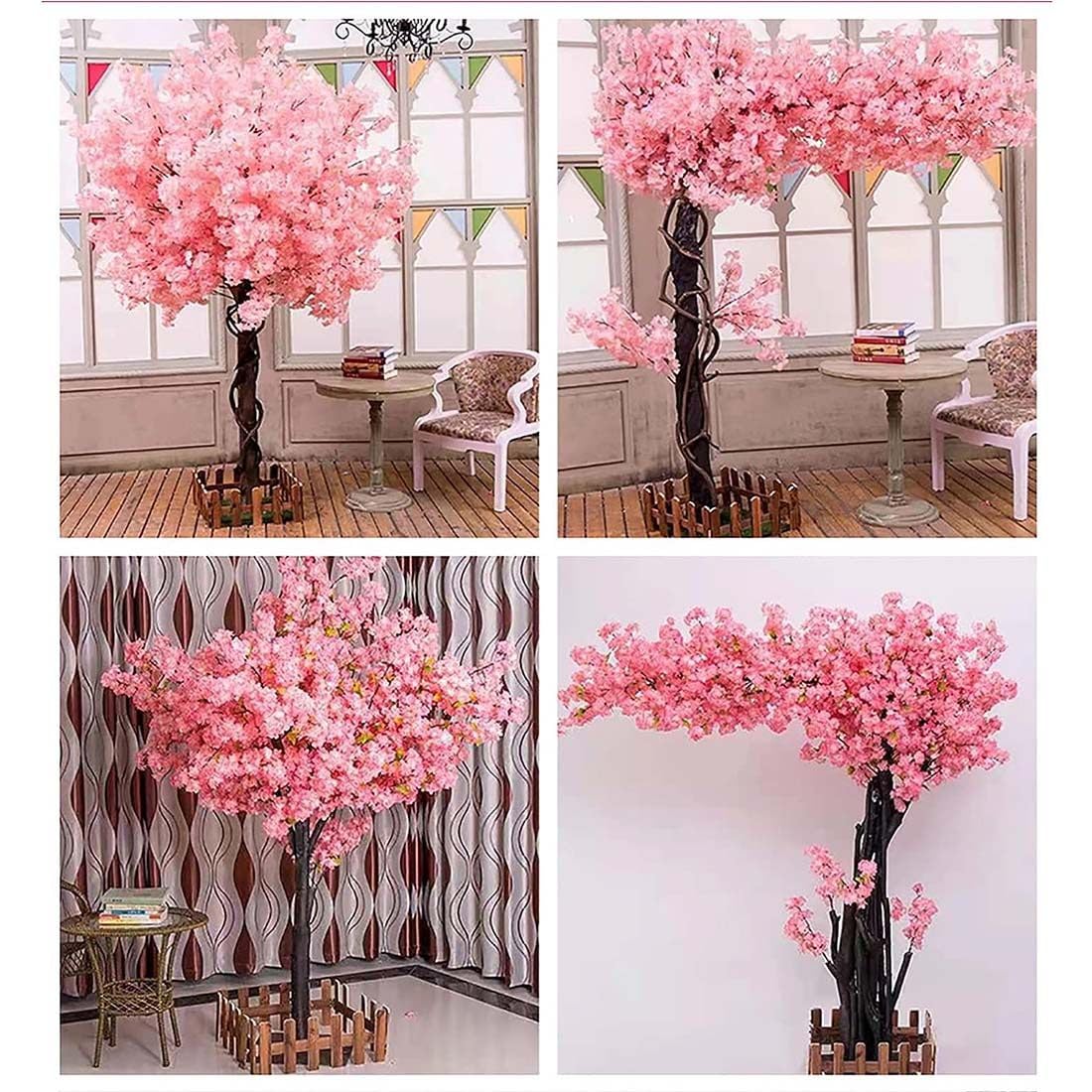 Ghirlanda di fiori di ciliegio artificiali Sakura da 180 cm / Ghirlanda di fiori di ciliegio finti per matrimoni, giardino e decorazioni per la casa