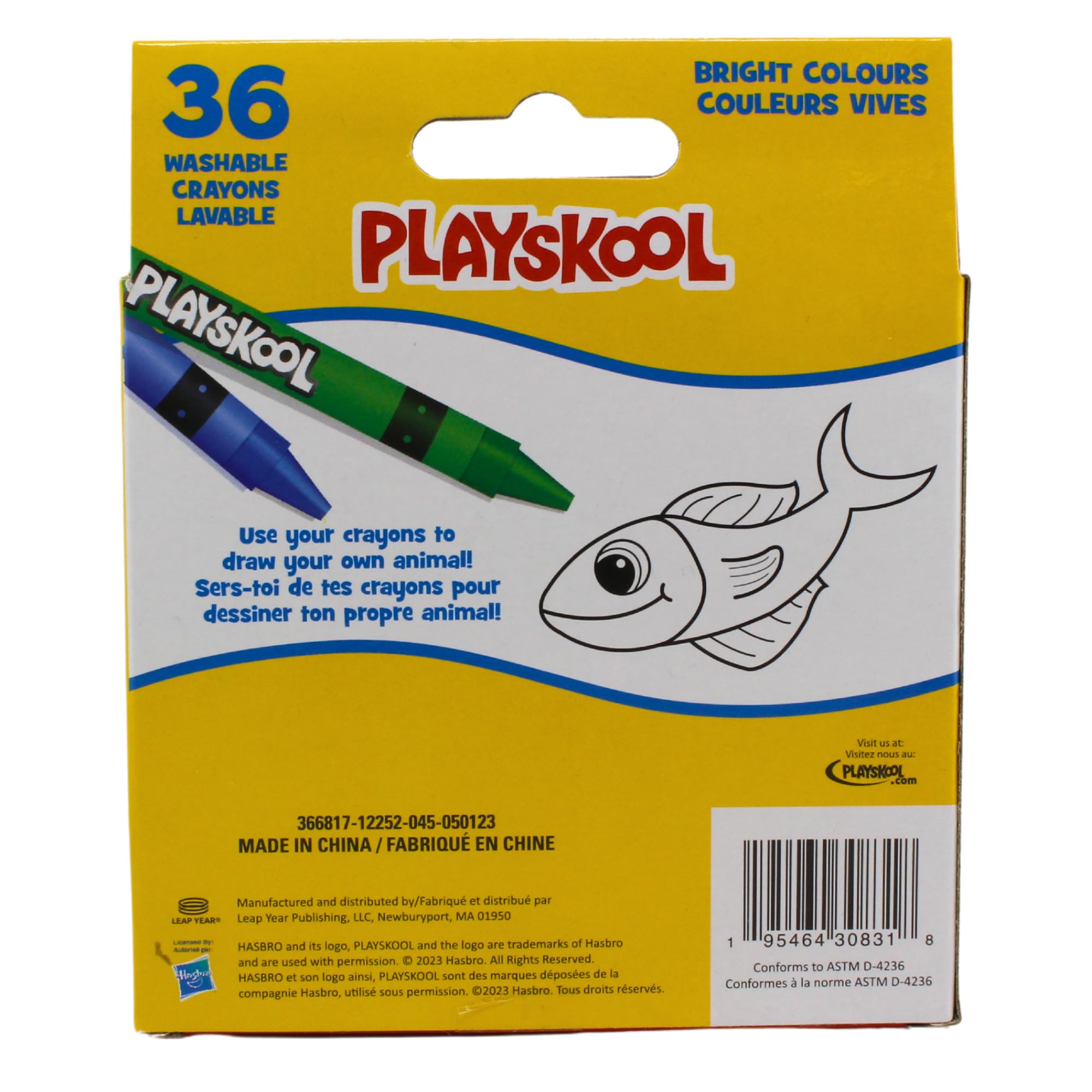 Playskool Hochwertige, abwaschbare Buntstifte Stifte, 36 Stück
