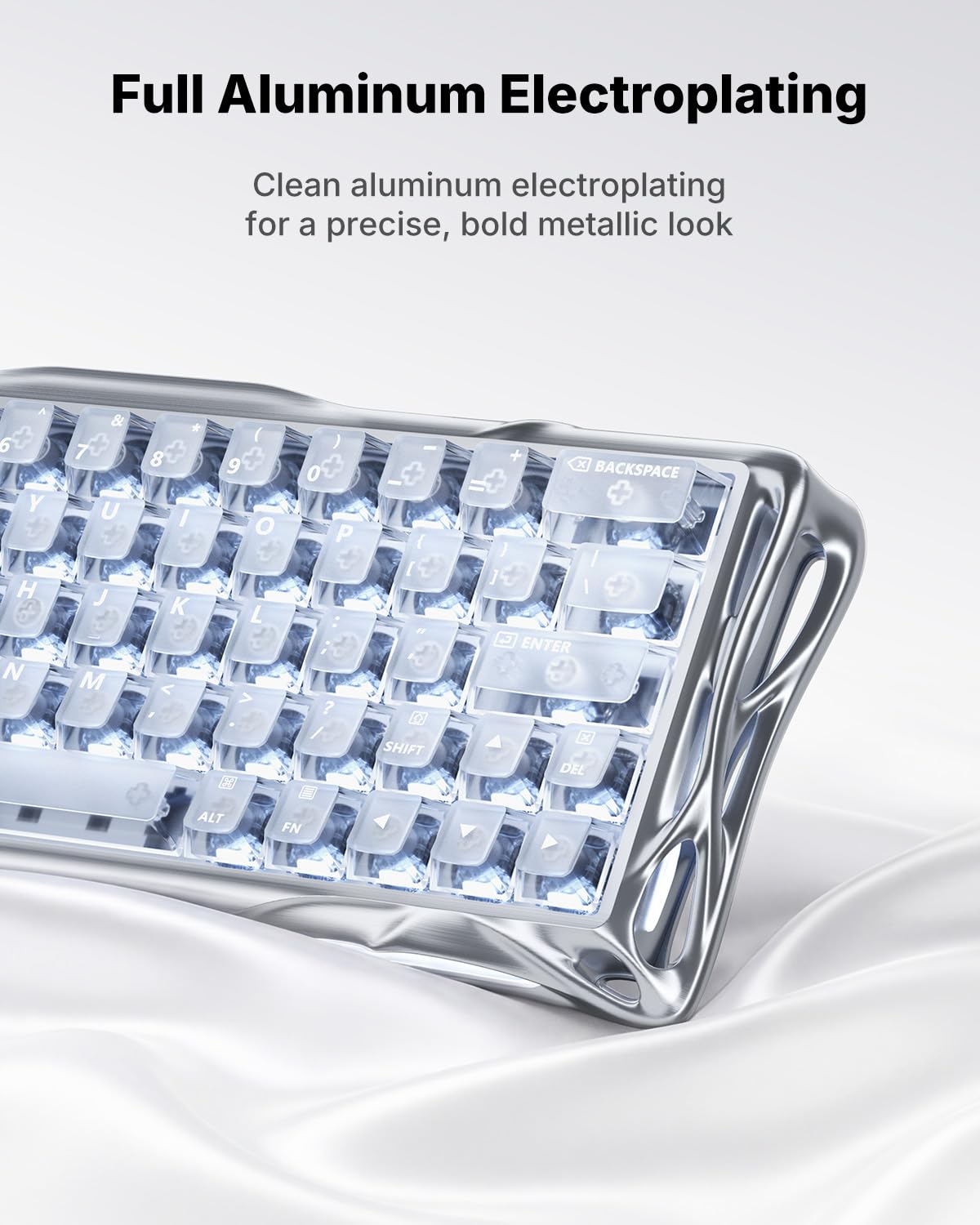 GravaStar Mercury V60 Pro 60% HE magnetyczna klawiatura do gier, prawdziwa częstotliwość odpytywania 8 kHz, opóźnienie 0,125 ms, dynamiczny szybki wyzwalacz, regulowane uruchamianie 0,005 mm, pełna