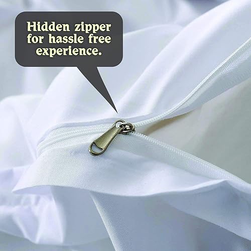 Miniatura 2 de Crown Collection Luxuriate Hotel - Juego de funda de edredón de 1000 hilos, hipoalergénica, ultra suave, 100% algodón egipcio, con cierre de