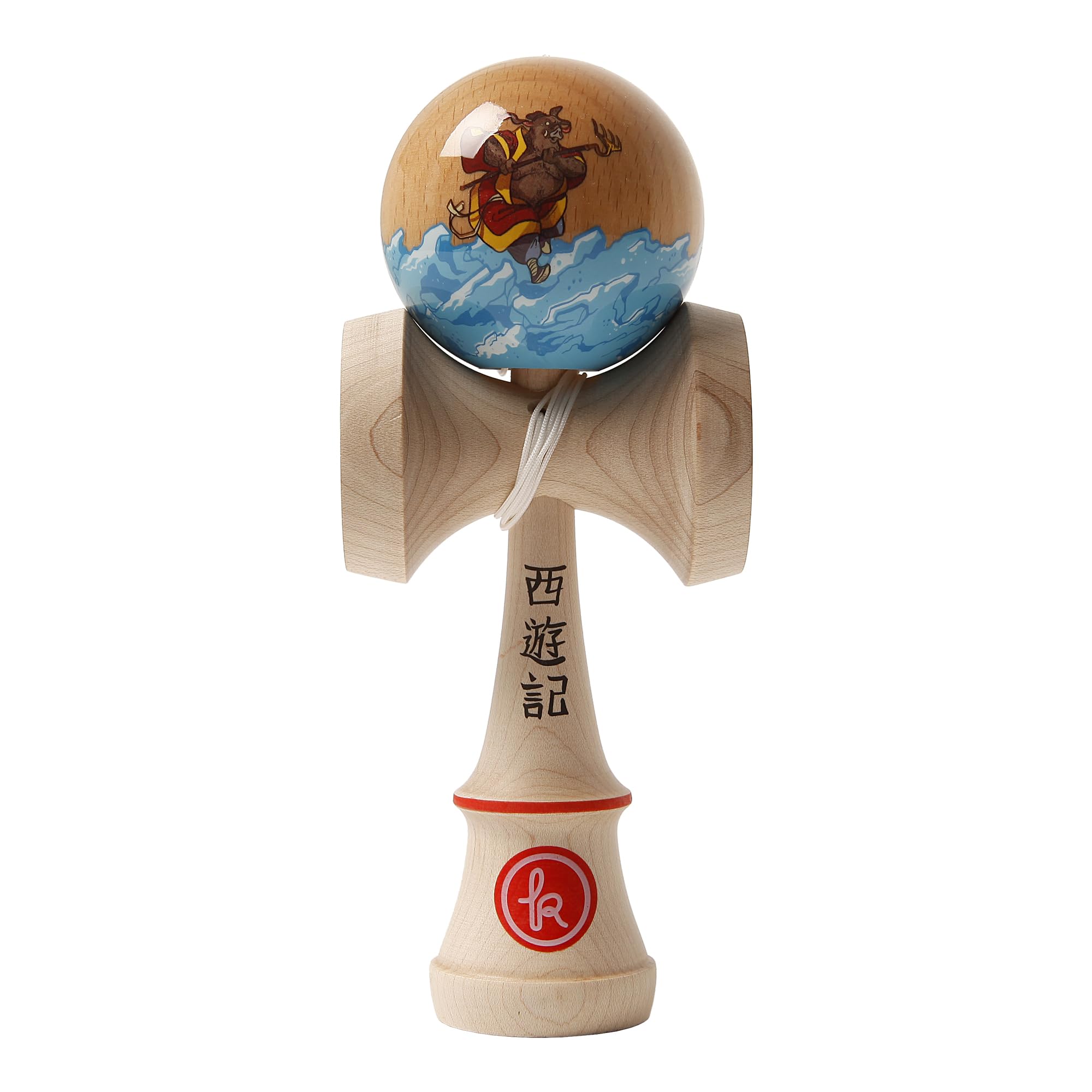 PLAY Kendama- Kendama, Colore Legno/Blu, K2081